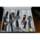 Lot with 5 wristwatches.Automatic.  New and unworn.