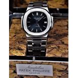  PATEK PHILIPPE Nautilus. Ref 37001 with certificate and invoice for control. Manufactured in 1978...