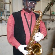 Life size Saxophone Player with Plexi QRS Piano