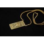 Custom 18k Gold & Diamonds Rolls Royce pendant and necklace