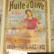 Framed Poster Advertising Olive Oil