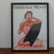 Framed poster advertising Gratien & Meye