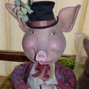 Pig with  hat