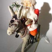 Father Christmas and his donkey