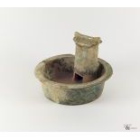 A Green Glazed Han Dynasty Pottery Model of an Animal Pen, c. 206 BC-220 AD,