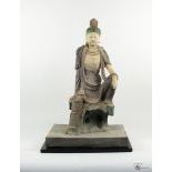 A Painted Clay Ming Dynasty Sculpture of Guanyin, c. 1368-1644,