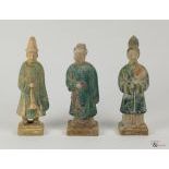 Three Glazed Ming Dynasty Pottery Sculptures, c. 1368-1644,