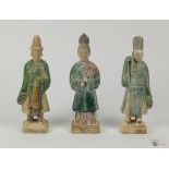 Three Glazed Ming Dynasty Pottery Sculptures, c. 1368-1644,