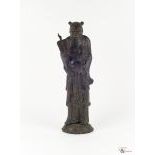A Cast Iron Qing Dynasty Sculpture of an Immortal, c. 19th-20th Century