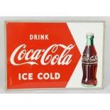 U.S.A. made tin metal Coca-Cola sign