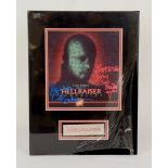 Framed Hellraiser poster signed by Clive Barker, Doug Bradley