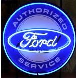Ford Service Neon Sign with Backplate