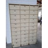 Vintage Strafor Filing Cabinet with 30 Sections
