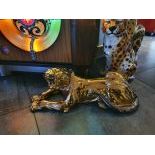 Ahura Golden Leopard Statue
