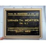 Framed Usines Th. Mortier Advertising Sign