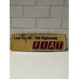 Fiat Engineering Enamel Sign