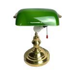 Vintage American Desk Lamp with Green Lamp Shade