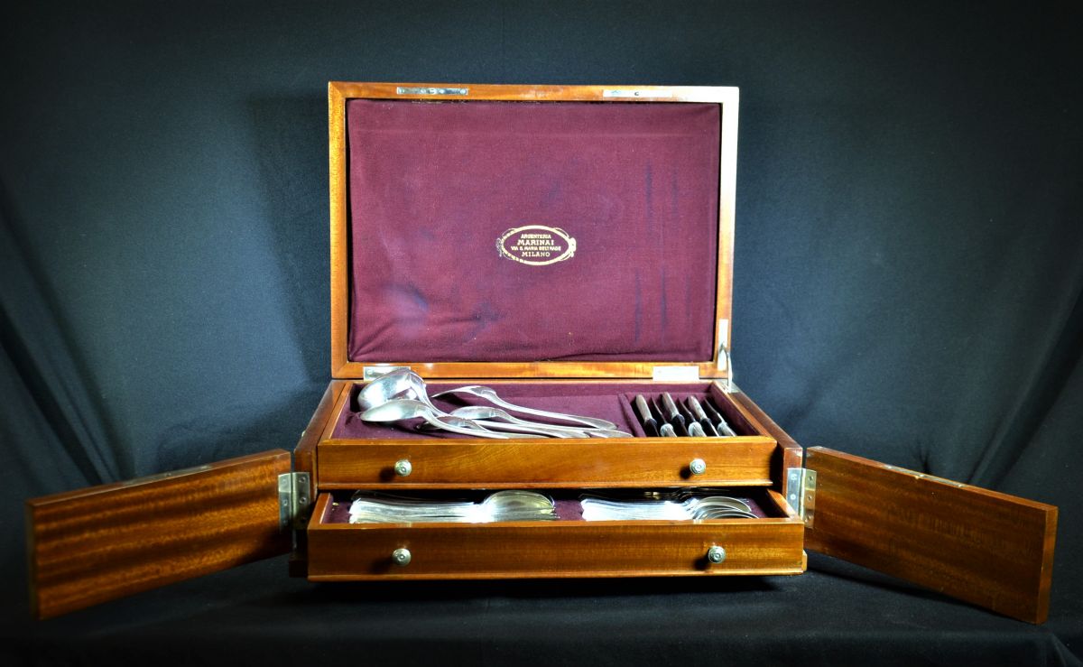 Silver cutlery in Art Deco 47 pieces