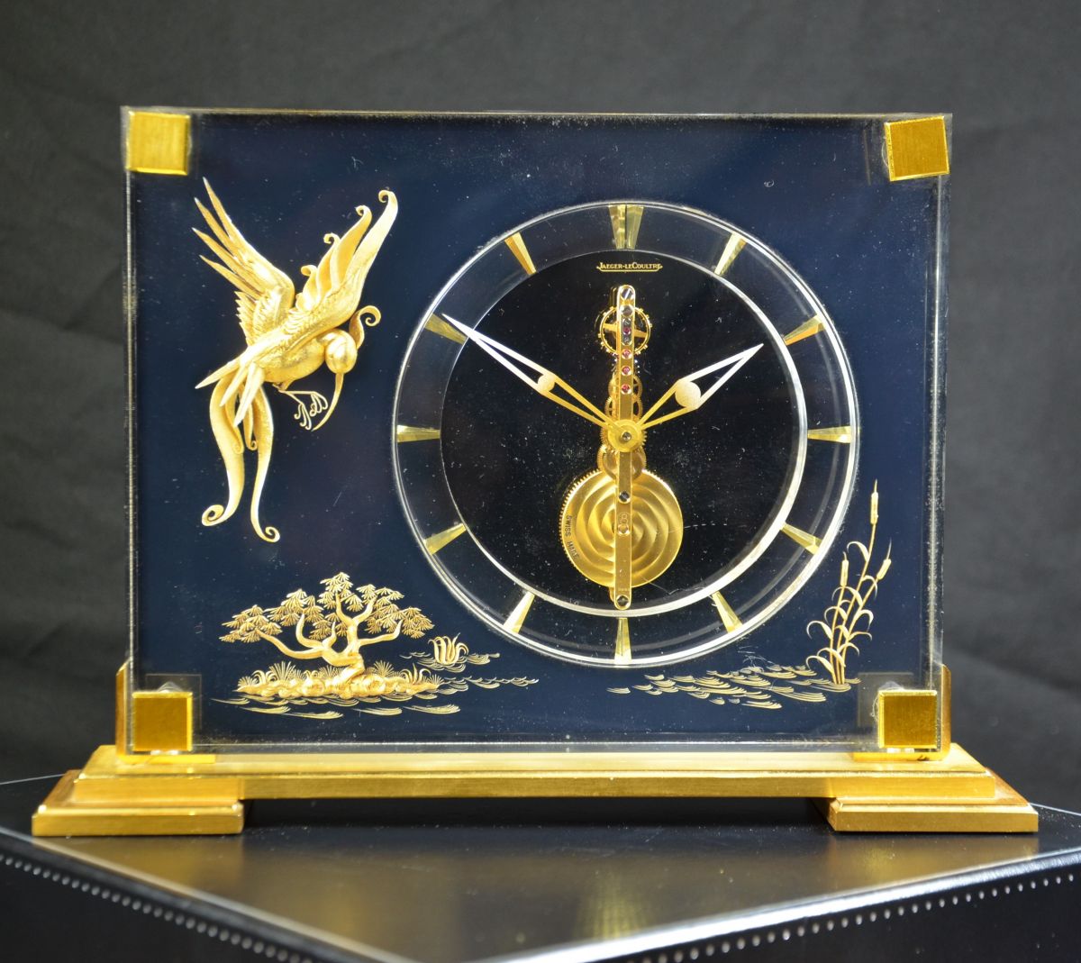 Table pendulum JAEGER LECOULTRE 8 day mechanism. Chinese motive