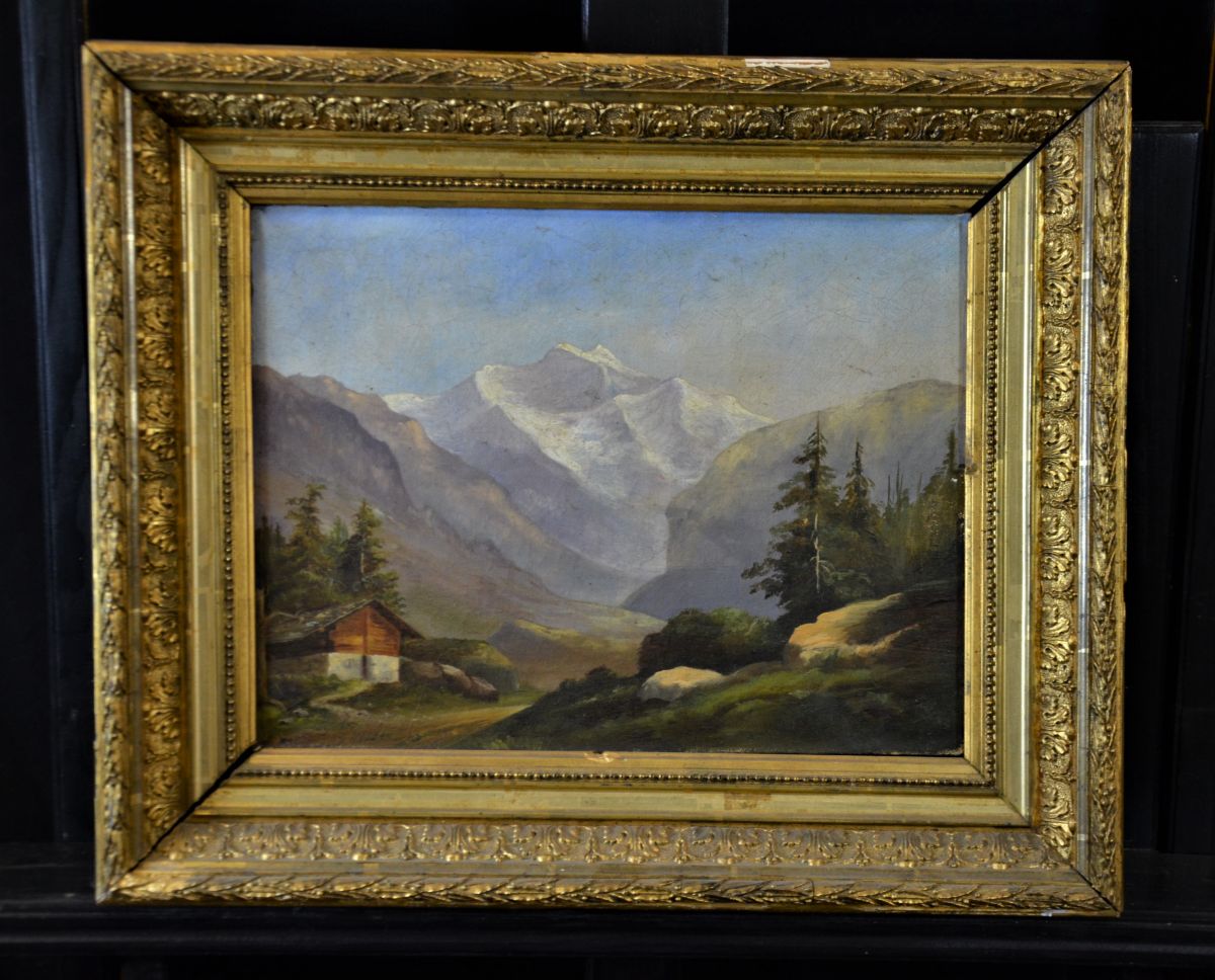 Oil on canvas Jungfrau. 26 x 35cm.