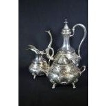 Coffee service  MARTIAL FRAY  1849-1861 coffee pot, milk pot and sugar can 1260gr