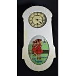  Horloge à suspendre avec publicité de CACAO SUCHARD. Env. 1920. Balancier Jugendstil. Hauteur ...