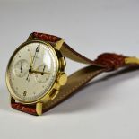 Montre bracelet LONGINES en or 18ct, chronographe, cal. 13 ZN, no 6072934, Ø 36mm.