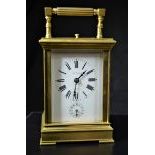  Travel table clock with 8 day mechanism. Bell strike on the hour and half, on the go or as desire....