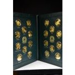  Le Medaglie delle Regioni dItalia, ensemble de 20 pièces en argent doré. Certificat...