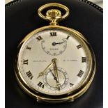  PATEK PHILIPPE gold pocket watch with power reserve. No. 412658. Very good condition. With...