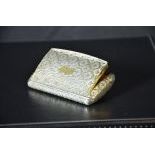 Silver gilded pillbox