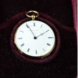  Pocket watch made of 18ct gold. With enamel and pearls. Ø 33mm. Signed Jourdan à Liège. With box....