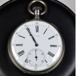  Silver pocket watch. Paul Garnier. Horloger Mécanicien de la Marine. No. 8055. Diameter 57mm. Ca....